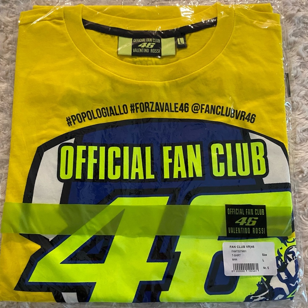 Valentino Rossi Official Fan Club Tee-Shirt  -  Size Large